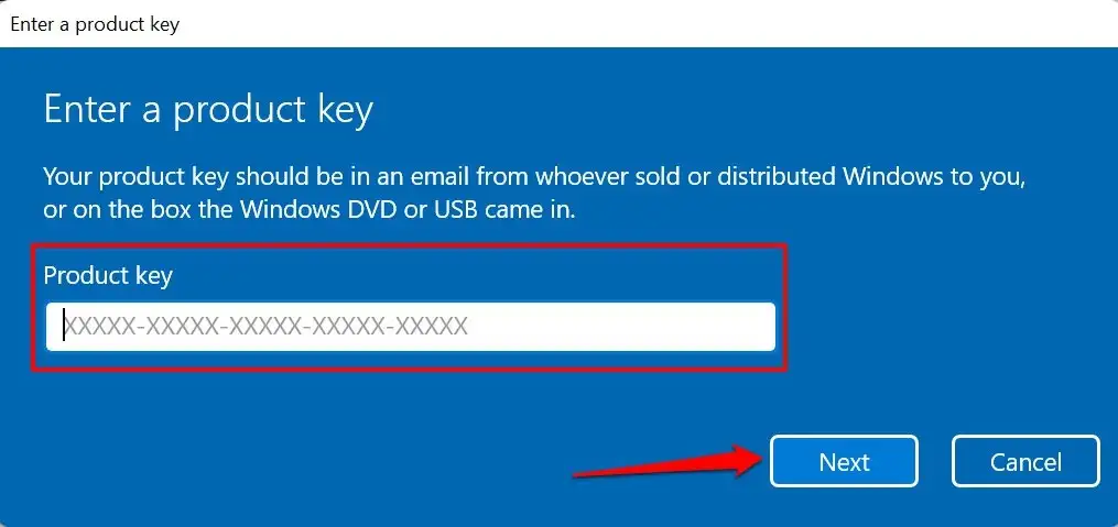 Indtast din Windows 11 Aktiveringsnøgle