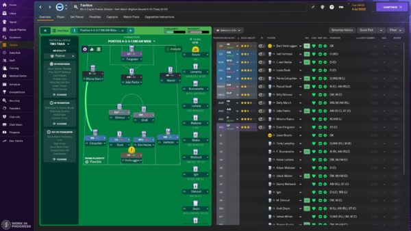 Football Manager 2024 Tactics Menu