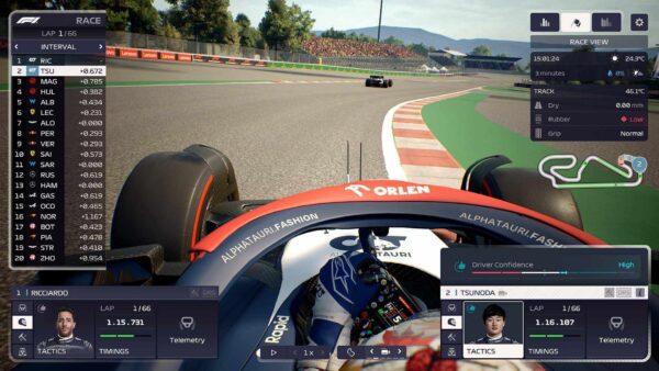 F1 Manager 2023 Ingame racing overview